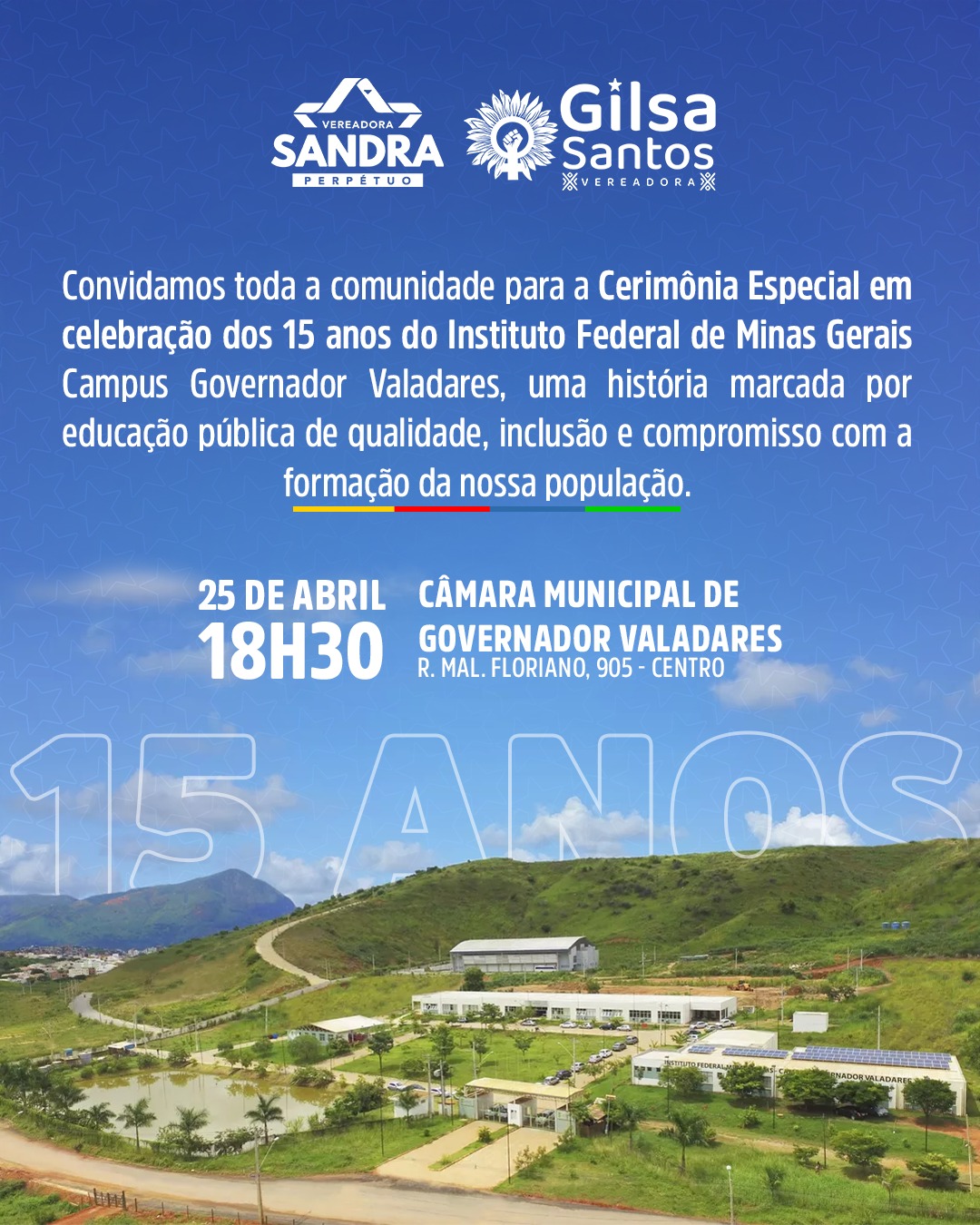 Homenagem Câmara Municipal_15 anos do Campus GV Homenagem Câmara Municipal_15 anos do Campus GV