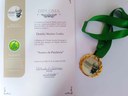 Diploma e medalha V Prêmio Literário Gonzaga de Carvalho