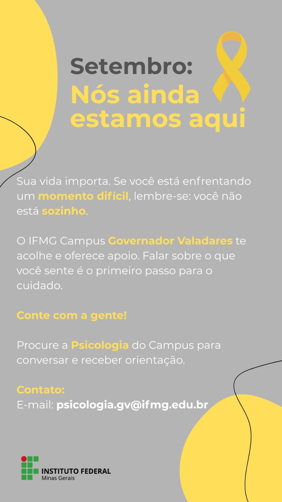 Setembro Amarelo_IFMG-GV_2025