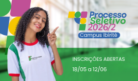 São vagas nas modalidades concomitante e subsequente, com aulas no turno noturno e seleção por sorteio público. Garanta sua inscrição até 12 de junho de 2026.