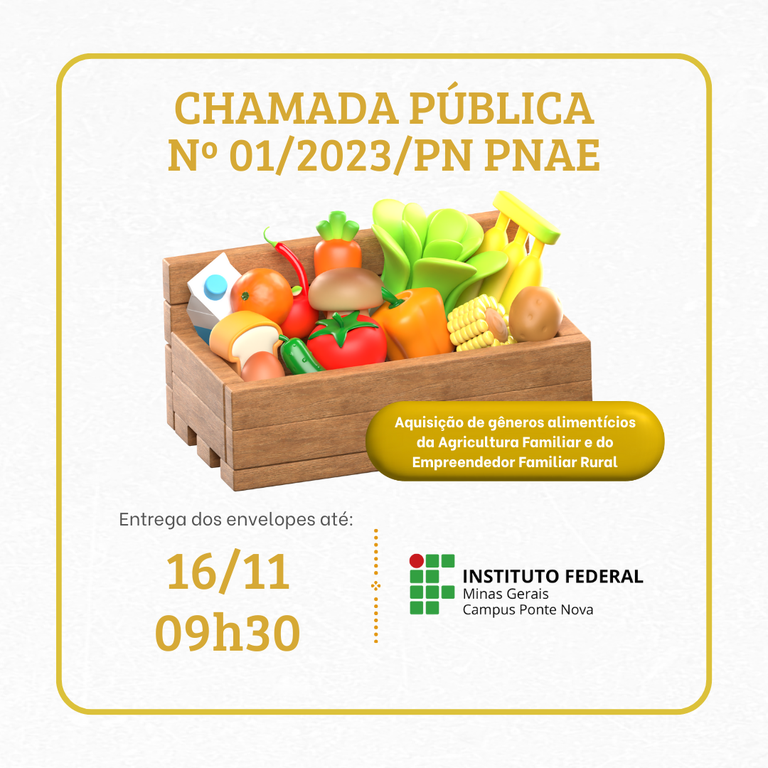 Chamada Pública Nº 012023pn Pnae Aquisição De Alimentos Da Agricultura Familiar 1309