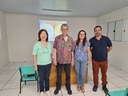Da esquerda para a direita: Marta Taniwaki (Ital), o Dr. Jens Frisvad, a professora Fabiana Couto e Daniel Arantes (Epamig)