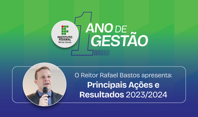 Convite: Apresentação dos Resultados da Gestão 2023/2024 com o Reitor Rafael Bastos Teixeira – 25/11 às 14h30 no Auditório do Campus Sabará