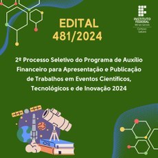 Edital  481/2024  - Inscrições abertas até 01/11/24!